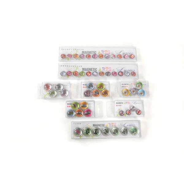 Magnetset ARTS & LYRICS, verschiedene Magnet Motive und Schriftzüge