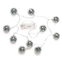 LED Licherkette Discokugel 10 L Batteriebetrieb, warm weiss LED Licherkette Discokugel 10 L Batteriebetrieb, warm weiss