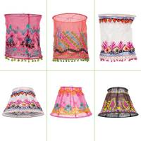 Lampenschirm INDISCH STYLE, verschiedene Farben, Stofflampe bunt bestickt Lampenschirm INDISCH STYLE, verschiedene Farben, Stofflampe bunt bestickt