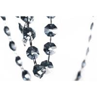 Kristallkette Oktagons 14mm, geclipst, Länge: 100cm Kristallkette Oktagons 14mm, geclipst, Länge: 100cm