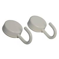 2 extra starke Magnethaken weiß mit anti-rutsch Silikon, Ø: 26 mm, Handtuchhaken, Wandhaken, Hakenma 2 extra starke Magnethaken weiß mit anti-rutsch Silikon, Ø: 26 mm, Handtuchhaken, Wandhaken, Hakenma