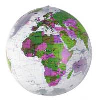 Wasserball EARTH, aufblasbar, Durchmesser 45cm klar Wasserball EARTH, aufblasbar, Durchmesser 45cm klar